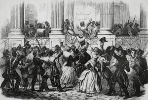 Révolution à Berlin devant le palais de Guillaume Ier, mars 1848, Allemagne