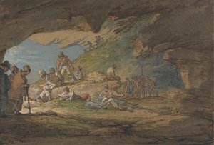 Une Grotte en Plein Soleil, avec des Figures - William Payne