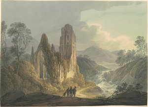Une abbaye en ruine près d