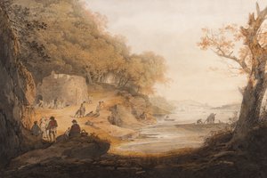 Le four à chaux à Crabtree en face de Saltram, Devon