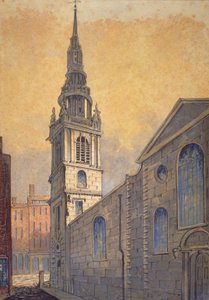Église St Mary le Bow depuis Bow Churchyard, City de Londres
