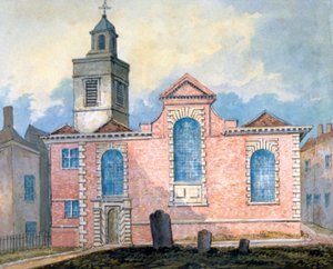 Vue extérieure de St Anne et St Agnes, City de Londres, vers 1810 - William Pearson