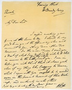 Lettre de William Pitt le Jeune, octobre 1790 - William Pitt