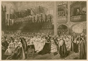 Mariage du Prince de Galles et de la Princesse Alexandra de Danemark, Chapelle Saint-Georges, Château de Windsor - William Powell (after) Frith