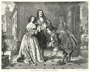 Scène du Bourgeois Gentilhomme (gravure) - William Powell (after) Frith