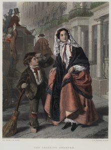 Le Balayeur de rue (gravure en couleur) - William Powell (after) Frith