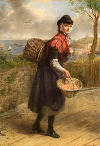 Vendeuse de crevettes à Tenby - William Powell Frith