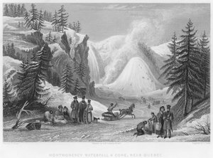Chute Montmorency et cône, près de Québec