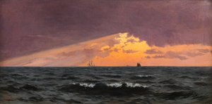 Avant le coucher du soleil, tempête à venir - William Pye