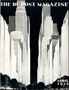 Gratte-ciel, couverture du DuPont Magazine, avril 1929 - William R. Jr. Hollingsworth