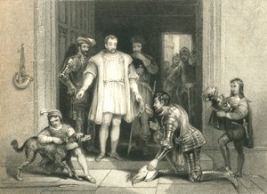 Faux hommage de Bolingbroke à Richard II, au château de Flint, 1836 - William Radclyffe
