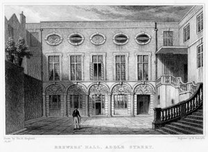 Brewers Hall, Addle Street, City de Londres, 1831 - William Radclyffe