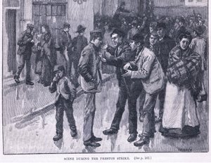 Scène pendant la grève de Preston en 1856 - William Rainey
