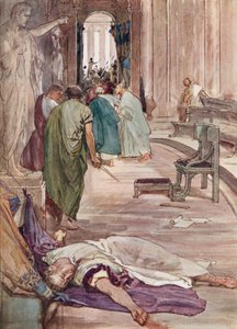 Le meurtre de César (lithographie en couleur) - William Rainey