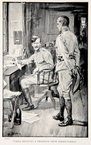 Yorke reçoit une dépêche de Baden-Powell, illustration de 