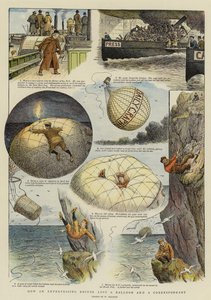 Comment un éditeur entreprenant a perdu un ballon et un correspondant (chromolithographie)