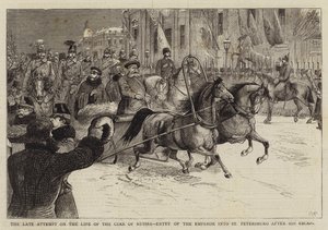 La dernière tentative sur la vie du tsar de Russie, entrée de l