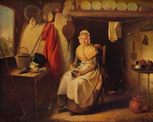 Intérieur de cottage, à Lexden, Essex, 1802 - William Redmore Bigg