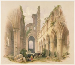 Abbaye de Kirkstall, la Nef et le Chœur, de 