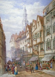 Vieilles maisons dans Wych Street, Westminster, Londres, 1873 - William Richardson