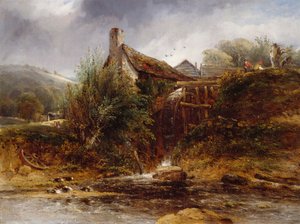 Vieux moulin à eau, nord du Pays de Galles, 1830-1860 - William Roberts