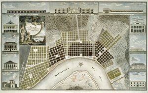 Plan de la ville et des faubourgs de la Nouvelle-Orléans, 1817 - William Rollinson
