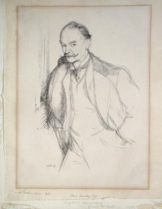 Portrait de Thomas Hardy (1840-1928) 1897 - William Rothenstein