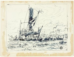Bateau au port - William Roxby Beverley