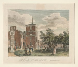 Arrière de la State House, Philadelphie - William Russell Birch