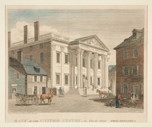 Banque des États-Unis, située sur la Third Street à Philadelphie