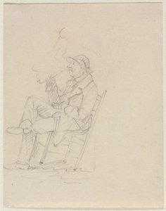 Homme fumant une pipe - William Sidney Mount