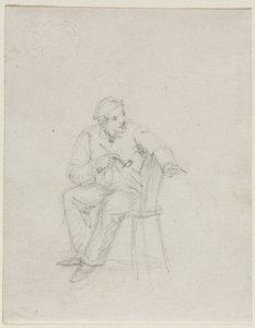 Homme fumant une pipe