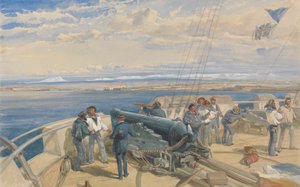 Sébastopol, esquissé depuis le pont du H. M. S. Sidon, février 1855 - William Simpson