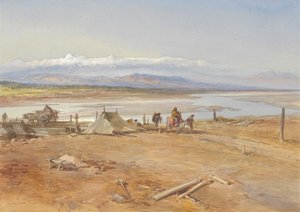 La rivière Chenab, Pendjab - William Simpson