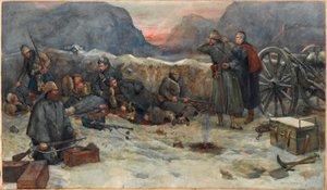 Les Gordon Highlanders : Aube dans les tranchées - William Skeoch Cumming