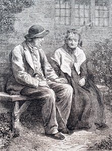 Un couple âgé. Par William Small (1843-1929) un illustrateur anglais. 1880 (gravure) - William Small