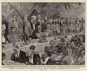 Messieurs, vous pouvez fumer, le Prince de Galles au banquet de la HAC pour les membres du régiment qui ont servi avec le CIV - William Small