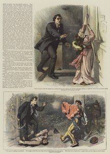 Illustration pour Un épisode de West Woodlands, par Bret Harte (chromolitho) - William Small