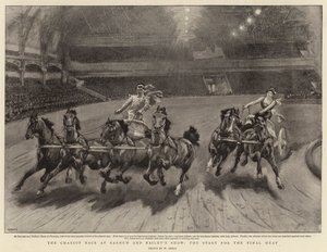La course de chars au spectacle de Barnum et Bailey, le départ pour la finale