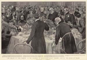 La santé de Lord Roberts au déjeuner au palais de Buckingham, présidé par le prince de Galles
