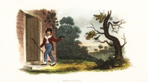 William Smellie, enfant, prenant un nid de jeunes moineaux à leurs parents pour une expérience - William Smellie