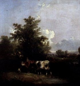Paysage avec du Bétail