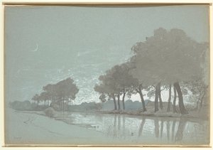 Scène de canal près de Bruges, Belgique