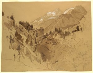 Étude de paysage, Meiringen, Suisse - William Stanley Haseltine
