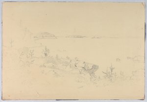 Étude de paysage marin. Îles Porcupine, Bar Harbor, ME - William Stanley Haseltine