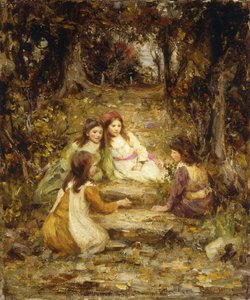 Enfants dans un verger - William Stewart MacGeorge