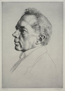 Campbell Dodgson, profil à gauche - William Strang