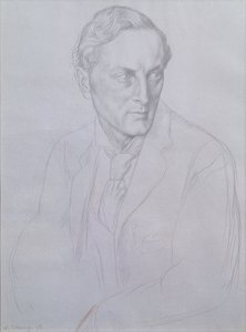 Portrait de Sir Henry John Newbolt (1862-1938) poète, 1898 - William Strang