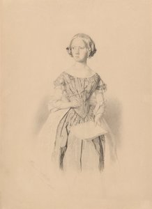 Jeune femme tenant un livre - William Strutt