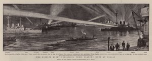 La Flotte de Réserve exerçant leurs Projecteurs à Torbay - William T. Maud